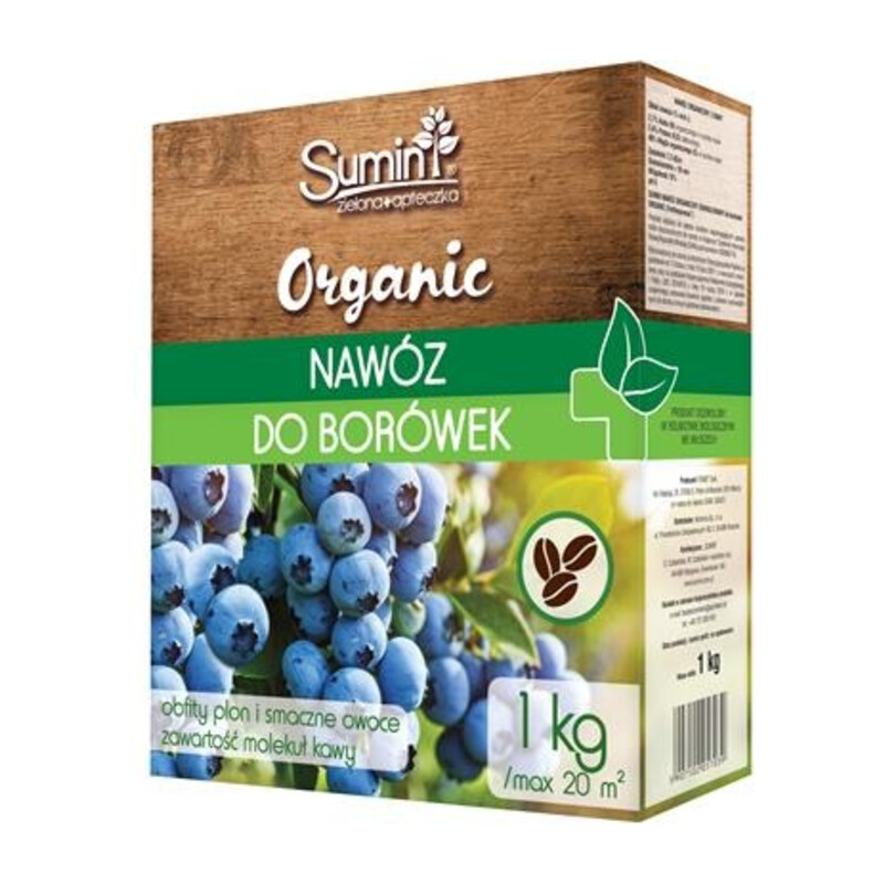 Nawóz organiczny granulowany do borówek 1 kg organic