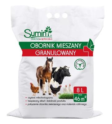 Obornik mieszany granulowany (z kwasami humusowymi) nawóz naturalny 8 l