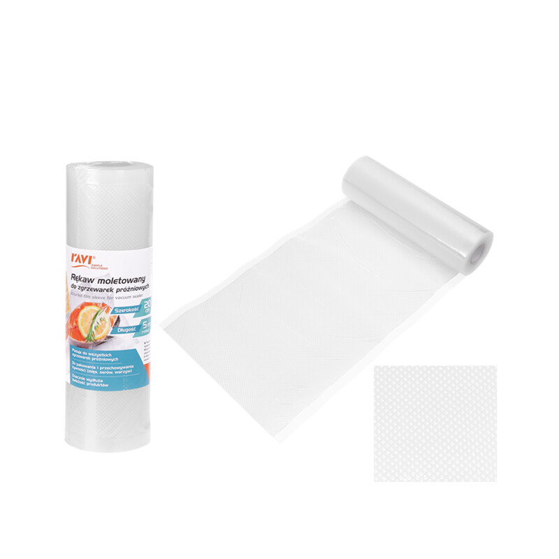 Rękaw moletowany do zgrzewarek próżniowych 20 cm x 5 mb – rolka
