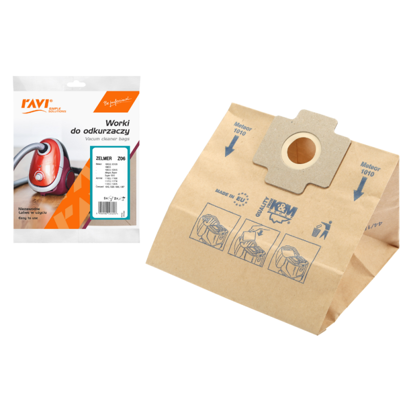 Worki do odkurzacza Zelmer Z06 Meteor 5 szt.+2 filtry