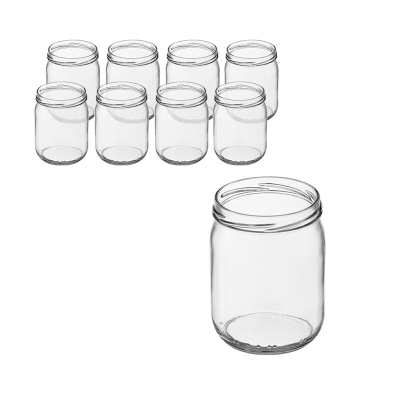 Słoik 540 ml prosty 8 szt.