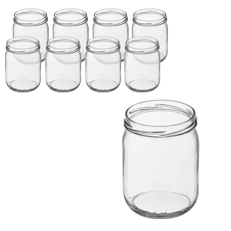 Słoik 540 ml prosty 8 szt.
