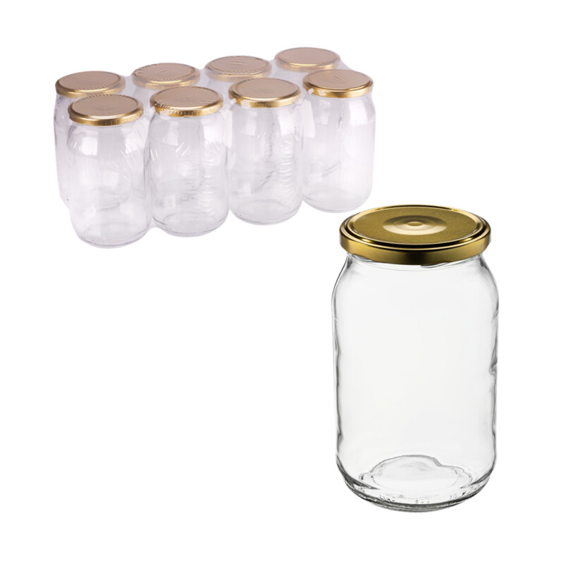 Słoik 900 ml + zakrętka 8 szt.