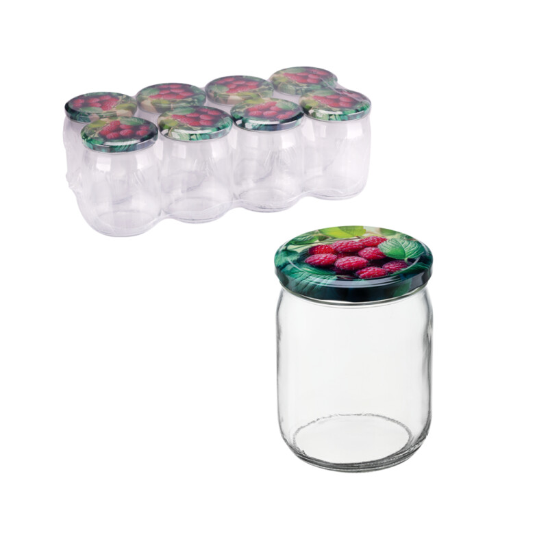 Słoik 540 ml + zakrętka 8 szt.
