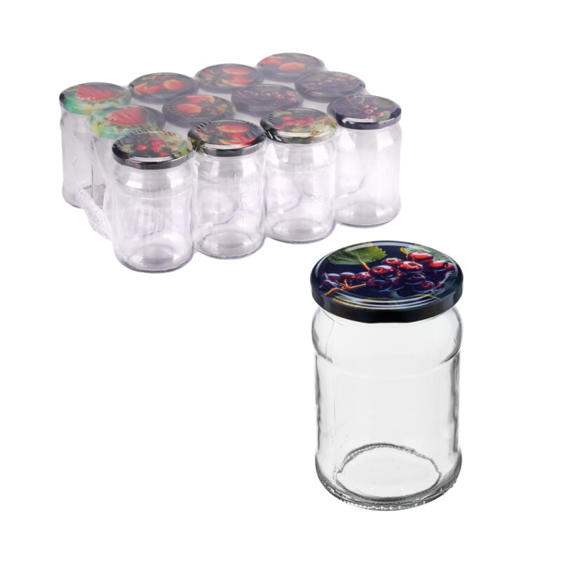 Słoik 315 ml+ zakrętka 12 szt.