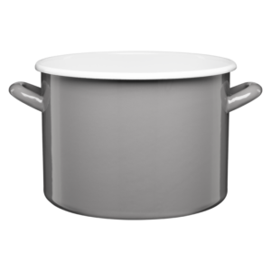 Garnek emaliowany gładki GORDON 22 cm / 6 l szary