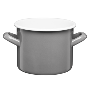 Garnek emaliowany gładki GORDON 14 cm / 1,5 l szary