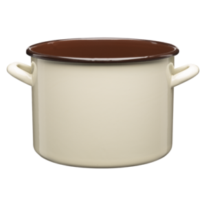 Garnek emaliowany gładki GORDON 22 cm / 6 l krem
