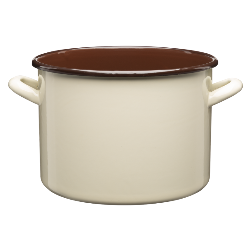 Garnek emaliowany gładki GORDON 22 cm / 6 l krem