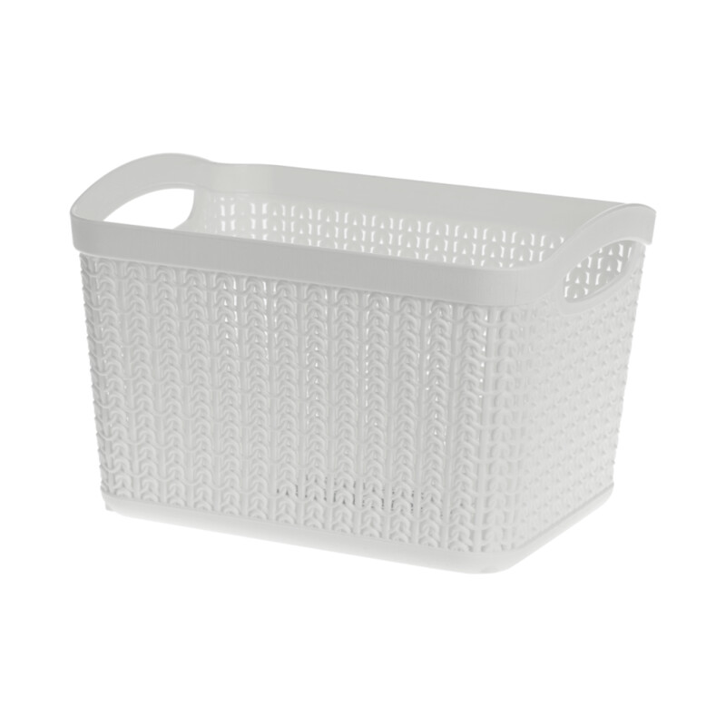 Koszyk prostokątny M WILLOW 3,3 l biały