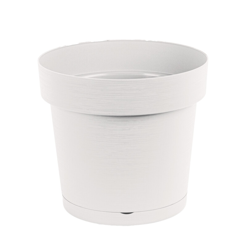 Doniczka z podstawką Melrose Glamour 35 cm – kolor biały