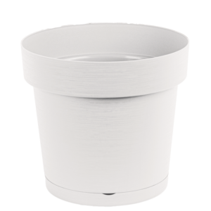 Doniczka z podstawką Melrose Glamour 20 cm – kolor biały