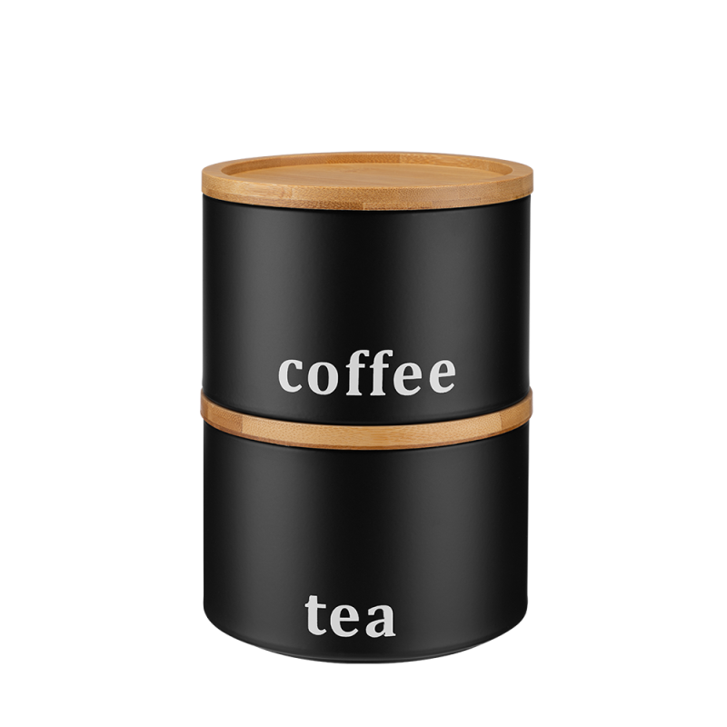 Pojemnik metalowy SILVANO CZARNY tea