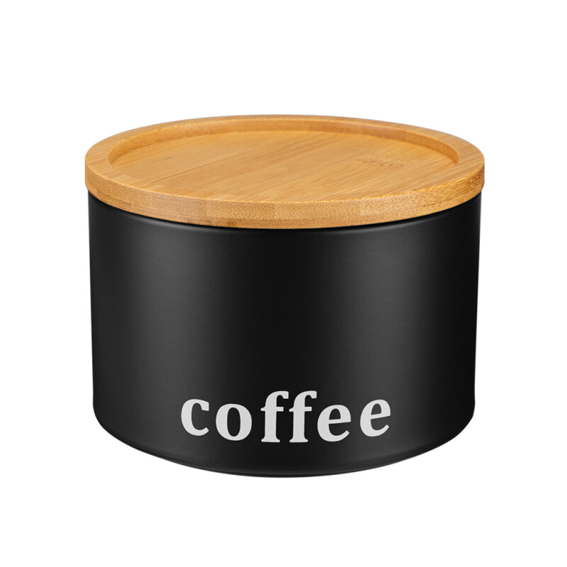 Pojemnik metalowy SILVANO CZARNY coffee