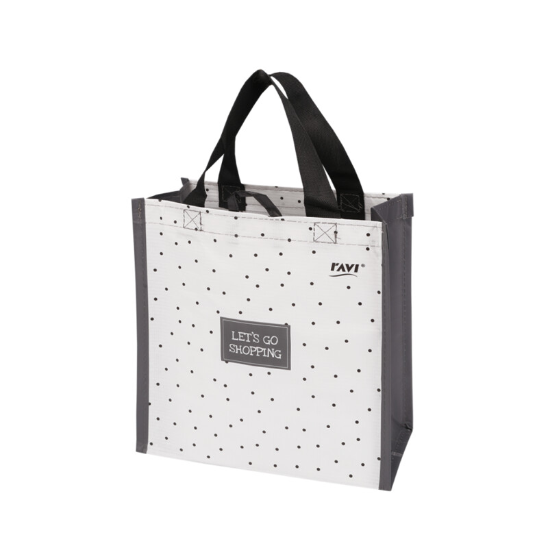 Torba na zakupy DOTTIES 26 × 15 × 27 cm WHITE
