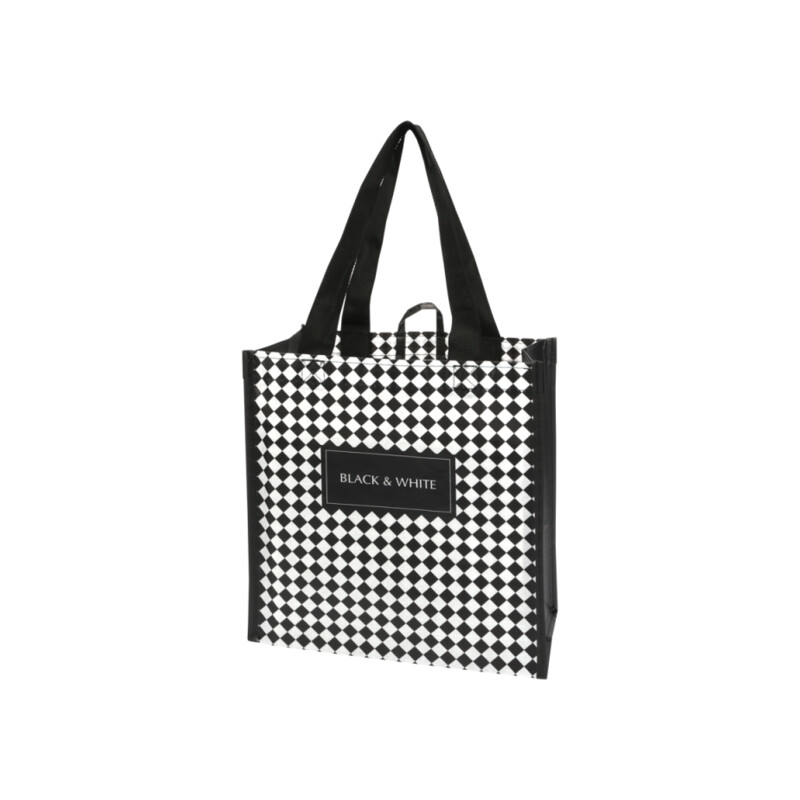 Torba na zakupy RPET 26 × 15 × 27 cm czarny AND WHITE