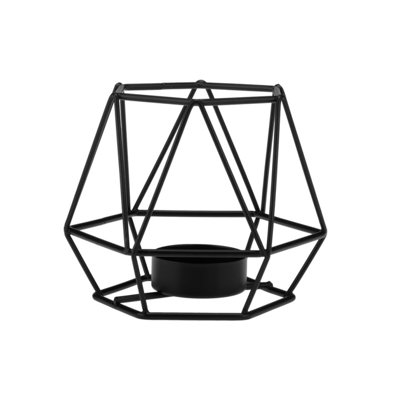 Świecznik metalowy geometryczny 9 cm