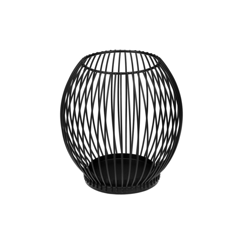 Świecznik metalowy czarny 15 cm