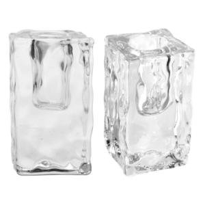 Świecznik szklany ICE CUBE 7,5 cm