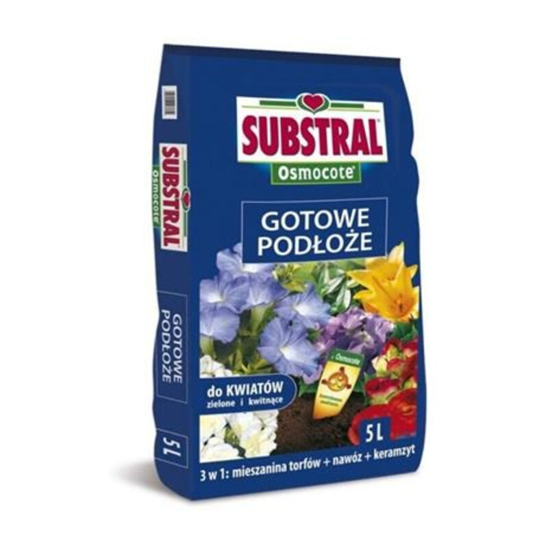 Ziemia Uniwersalna 5 l + nawóz Osmocote + keramzyt