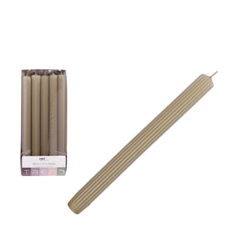 Świeca ryflowana TREND 22 / 240 kaszmirowy wz1