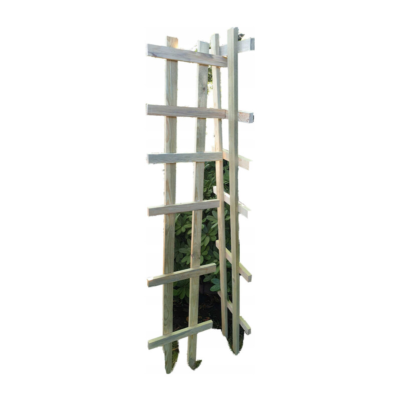Drabinka ogrodowa drewniana 80 × 30 cm – 4 wsporniki