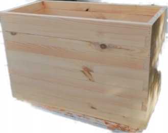 Skrzynia drewniana z dnem 69 × 30 × 27 cm
